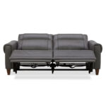 Aiden & Ivy Spencer Grey Leather Power Reclining Large 2 Seater Sofa - Image 5