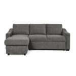 Coddle Aria Grey Fabric Convertible Sofa Bed with Chaise - Image 5