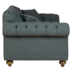 Bordeaux Button Back Blue Fabric 2 Seater Sofa - Image 4