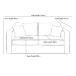 Oxford Grey Fabric Sofa Bed - Image 2