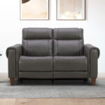 Aiden & Ivy Spencer Grey Leather Power Reclining 2 Seater Sofa