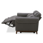 Aiden & Ivy Spencer Grey Leather Power Reclining 2 Seater Sofa - Image 4