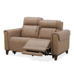 Aiden & Ivy Spencer Brown Leather Power Reclining 2 Seater Sofa - Image 3
