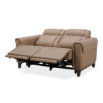 Aiden & Ivy Spencer Brown Leather Power Reclining 2 Seater Sofa - Image 4