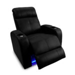 Valencia Verona Black Leather Power Reclining Home Theatre Chair - Image 4