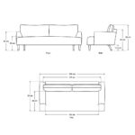 Swyft Model 05 Green Velvet 3 Seater Sofa - Image 2