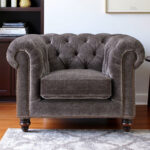 Allington Grey Fabric Chesterfield Armchair