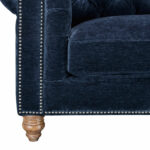 Allington Navy Fabric Chesterfield Armchair - Image 5