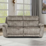 Oscar Grey Fabric Power Reclining Large 2 Seater Sofa with Power Headrest - Image 3