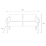 Gallery Stratford Brown Leather 2 Seater Sofa - Image 2