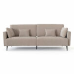 MOONAP Monroe Beige Fabric 4 Seater Sofa - Image 8
