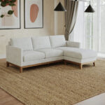 Henredon Murphy Cream Fabric Corner Sofa with Reversible Chaise