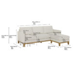 Henredon Murphy Cream Fabric Corner Sofa with Reversible Chaise - Image 2