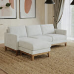 Henredon Murphy Cream Fabric Corner Sofa with Reversible Chaise - Image 3