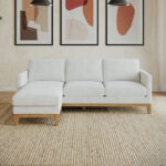 Henredon Murphy Cream Fabric Corner Sofa with Reversible Chaise - Image 4