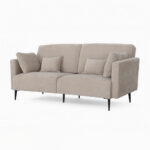 MOONAP Monroe Beige Fabric 3 Seater Sofa - Image 7