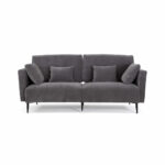 MOONAP Monroe Dark Grey Fabric 3 Seater Sofa - Image 8