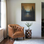 Harrington Brown Leather Armchair - Image 3