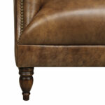 Harrington Brown Leather Armchair - Image 5