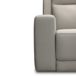 Simon Li Wren Light Grey Leather Power Reclining Armchair With Power Headrest - Image 4