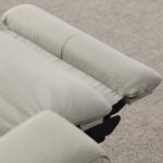 Simon Li Wren Light Grey Leather Power Reclining Armchair With Power Headrest - Image 5