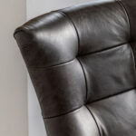 Gallery Bristol Grey Nubuck Leather Swivel Chair - Image 3