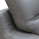 Colby Dark Grey Leather Armchair with Power Footrest - Image 4