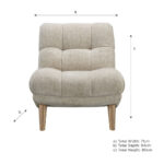 Winslow Beige Fabric Accent Chair - Image 2