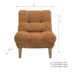Winslow Brown Fabric Accent Chair - Image 2