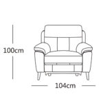 Grace Dark Grey Leather Power Reclining Armchair - Image 2