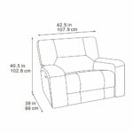 Excalibur Grey Fabric Power Recliner Armchair - Image 2