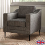 Aspen Grey Velvet Armchair