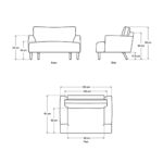 Swyft Model 05 Brown Velvet Loveseat - Image 2