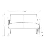 Gallery Neyland Brown Leather 2 Seater Sofa - Image 2