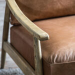 Gallery Reliant Brown Leather Armchair - Image 3