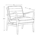 Gallery Datsun Brown Leather Armchair - Image 2