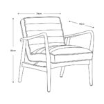 Gallery Datsun Antique Ebony Leather Armchair - Image 2