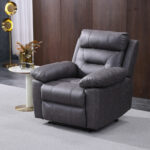 Lucca Grey Fabric Power Recliner Armchair