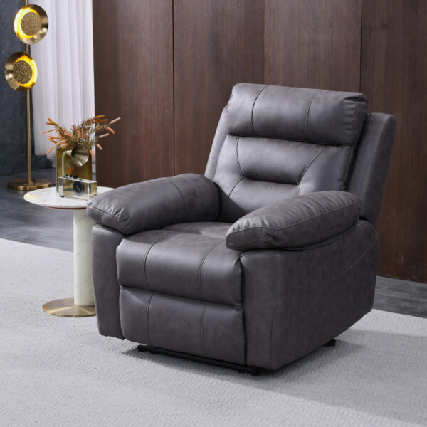 Lucca Grey Fabric Power Recliner Armchair