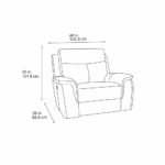 Maverick Grey Fabric Power Recliner Armchair - Image 6