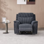 Maverick Grey Fabric Power Recliner Armchair - Image 9