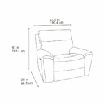 Atlanta Grey Cord Fabric Power Recliner Armchair - Image 2