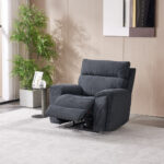 Atlanta Grey Cord Fabric Power Recliner Armchair - Image 3