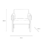 Gallery Stratford Brown Leather Armchair - Image 2