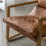 Gallery Burela Vintage Brown Leather Lounge Chair - Image 4