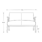Gallery Neyland Natural Linen 2 Seater Sofa - Image 2