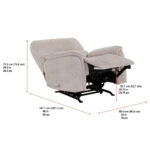 True Innovations Hayden Beige Fabric Manual Recliner Chair - Image 3