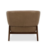 Aiden & Ivy Brown Leather Barrel Armchair - Image 5