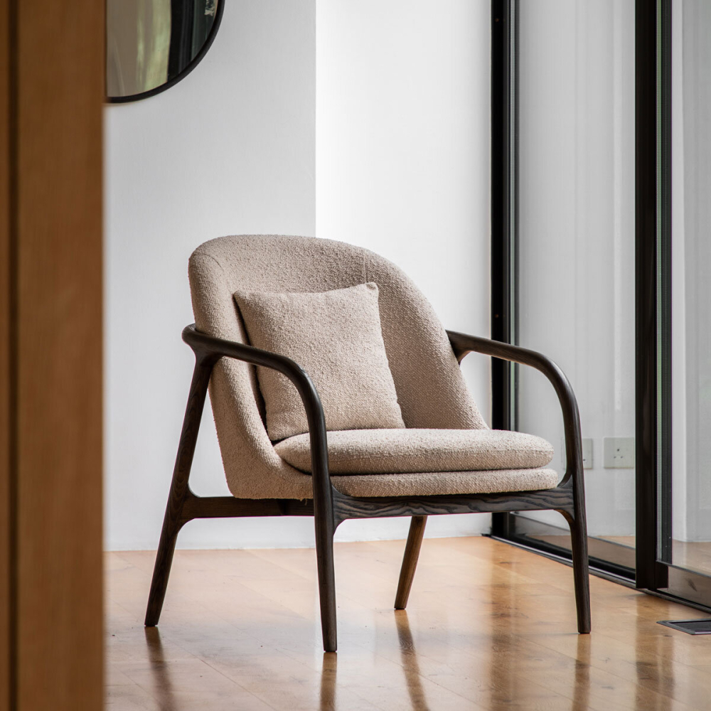 Gallery Alegra Taupe Fabric Armchair