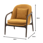 Gallery Alegra Ochre Fabric Armchair - Image 2